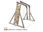 Preview: Spielturm Nils-1 aus Holz mit Kletterwand und Schaukel