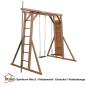 Mobile Preview: Spielturm Nils-2 aus Holz mit Schaukel und Rutschstange