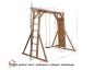 Mobile Preview: Spielturm Nils-2 aus Holz mit Kletterstange Rutschstange