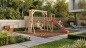 Preview: Spielturm Thor-1 aus Holz mit Kletterwand