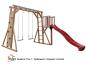Mobile Preview: Spielturm Thor-1 aus Holz mit Kletterwand