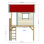 Mobile Preview: Stelzenhaus Jonas L-A1 aus Holz Kinderspielhaus mit Masse
