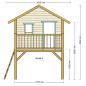 Preview: Stelzenhaus Jonas L-A1 aus Holz Kinderspielhaus Baumhaus mit Masse