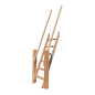 Preview: Anbau-Treppe S52 aus Holz mit verlängertem Handlauf und Stützpfosten für Spieltürme