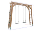 Preview: Spielturm Nils-1B-D Kinderschaukel mit Kletterwand und Masse