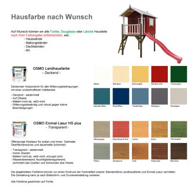 Stelzenhaus Jonas L aus Holz mit Osmo Farben Anstrich