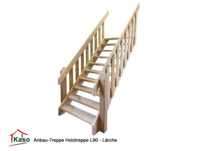 Anbau-Treppe Holztreppe in Lärche für Stelzenhaus Spielhaus