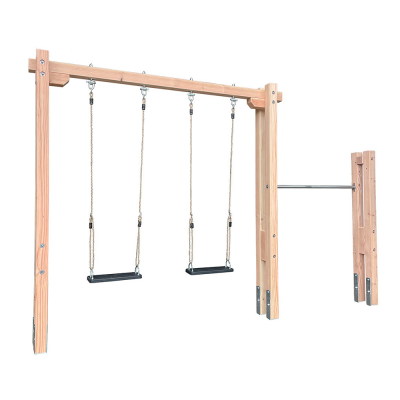 Spielturm-Levi-3B-D Doppelschaukel mit Reckstange