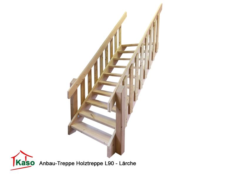 Anbau-Treppe Holztreppe in Lärche für Stelzenhaus Spielhaus