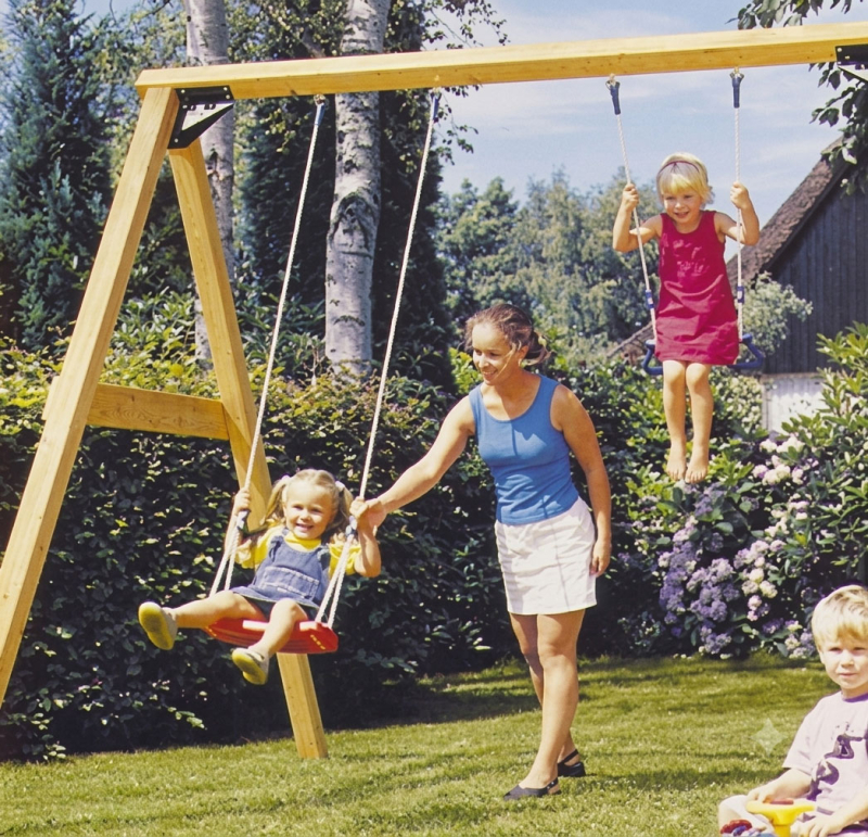 KASO Schaukel-Anbau aus Holz für den Spielturm im Garten