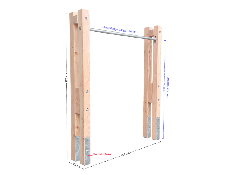 Spielturm-Levi-Reck-1B-D Turnstange Maße