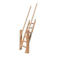 Anbau-Treppe S52 aus Holz mit verlängertem Handlauf und Stützpfosten für Spieltürme