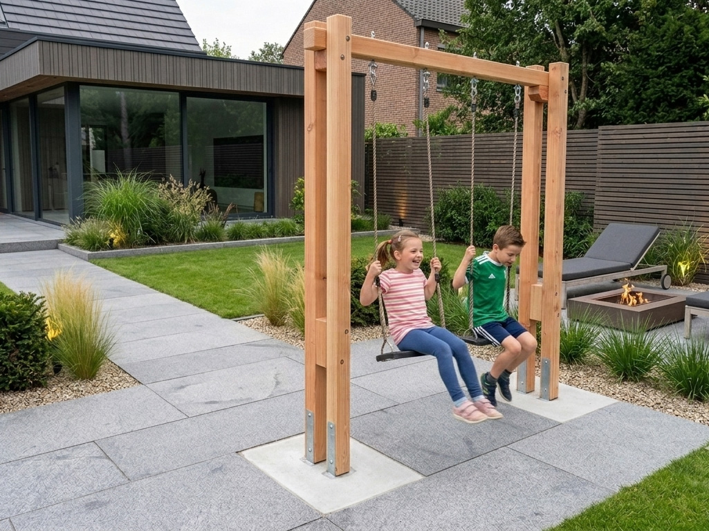 Spielturm Levi-1B Kinderschaukel aus Douglasie