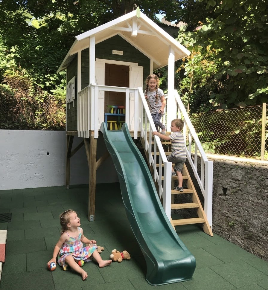Stelzenhaus Janson XL-A2 Kinder Spielhaus mit Treppe und Rutsche