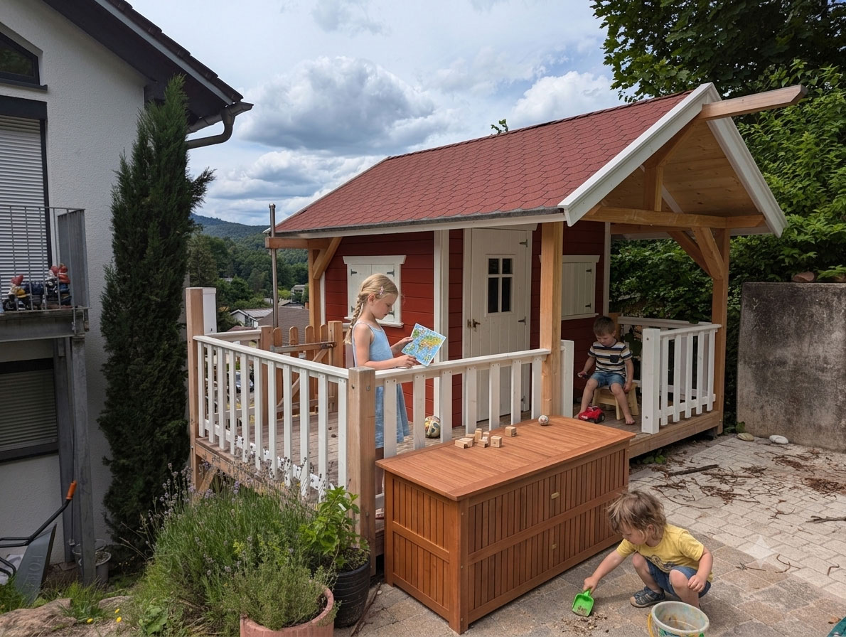 Stelzenhaus Maxx XL-A3 Kinder Spielhaus Holzhaus Baumhaus